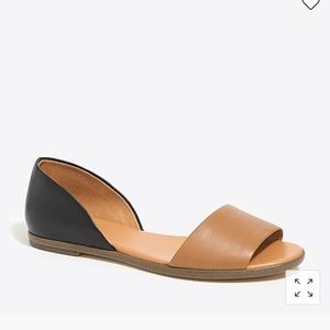 JCREW MORGAN PEEP TOE FLATS. Size 8.5